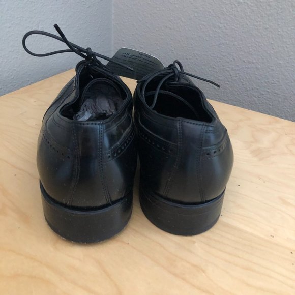 Vintage FLORSHEIM Preppy Leather Wingtip Brogues Men’s size 10.5 Black NEW main image 9